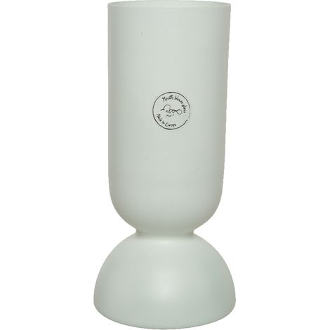 Weiße Glasvase H 23 cm