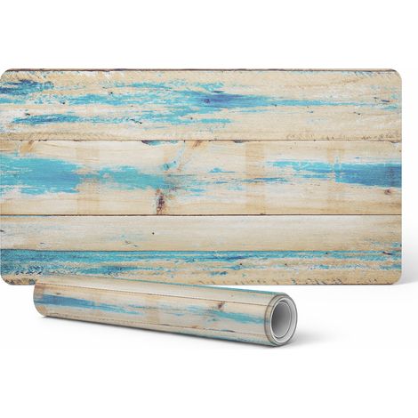 Alfombrilla protectora de escritorio con gr谩ficos de tablas de madera vintage 120x60 cm