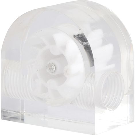 Débitmètre de refroidissement à eau 12 Turbine demi-cercle à double trou Accessoires informatiques Blanc Noir Bleu (Blanc) (1/5)