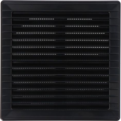 Rejilla ventilación cuadrada empotrable ajustable ø 80-150 con mosquitera 170x170x11,5mm abs gris antracita (1/3)