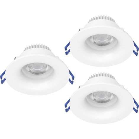Lot de 3 spots encastrés Salabate blanc Ø 8.8cm IP65 - 902272 (1/3)