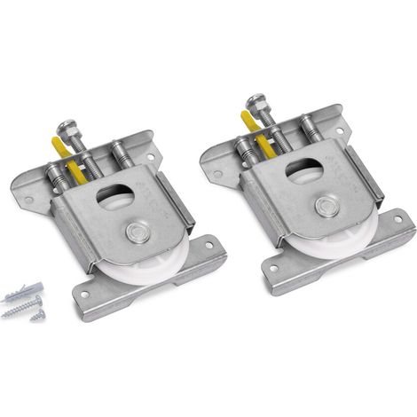 Kit roulettes basses pour coulissant 70kg slowmove - EMUCA - 6188720 (1/3)