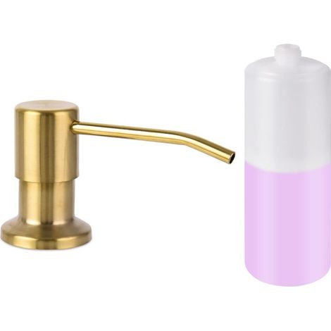 Distributeur de savon intégré, distributeur de liquide vaisselle rechargeable en acier inoxydable (1/5)