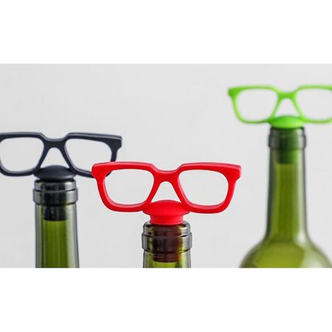 6 Pices Lunettes Marqueurs Boisson En Silicone, Identificateur De Verre Vin Silicone Marqueur Avec Bouchon Bouteille Silicone Pour Runions Famil (1/5)