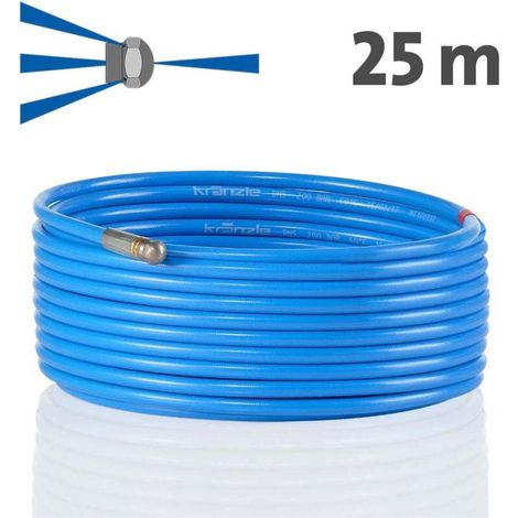Tuyau de nettoyage de tuyaux Kränzle 25m système enfichable D12 avec perçage frontal
