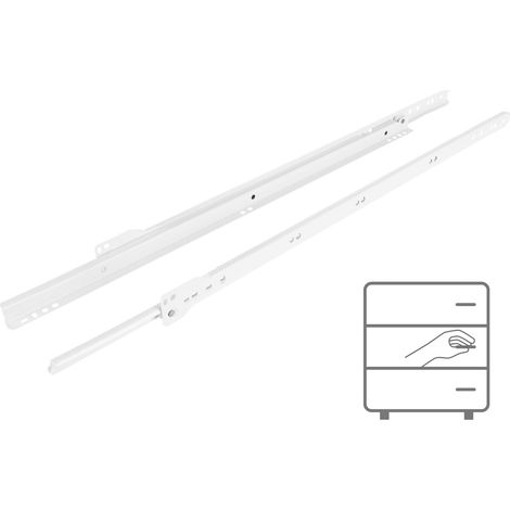 Guide à rouleaux 550 mm blanc 20 kg Riex NR09 (1/5)
