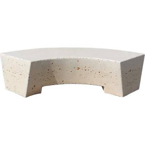 Panca o seduta Hogan finto marmo travertino 150x60x82h Giochipark - Panca Hogan curva