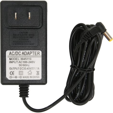 30,45 V/1,1 A Staubsauger-Ladegerät, störungs- und kurzschlussgeschützt, 100–240 V US-Netzadapter
