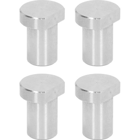 Set mit 4 Werkbankanschlägen aus silberfarbenem Edelstahl, 19 mm Durchmesser, für die Holzbearbeitung