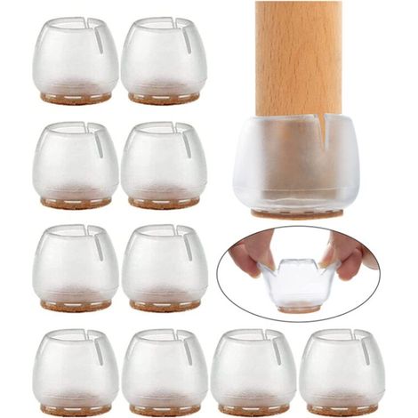 10 PCS Silicone Furniture Feet Pads Felt Chair Leg Floor Protectors Prevent Scratches (diameter 12-16mm) (1/5)
