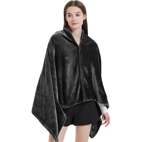 Coperta elettrica 150x80 cm, coperta elettrica USB, coperta elettrica in flanella, riscaldamento a 3 livelli, coperta elettrica lavabile, scialle per casa, ufficio e campeggio