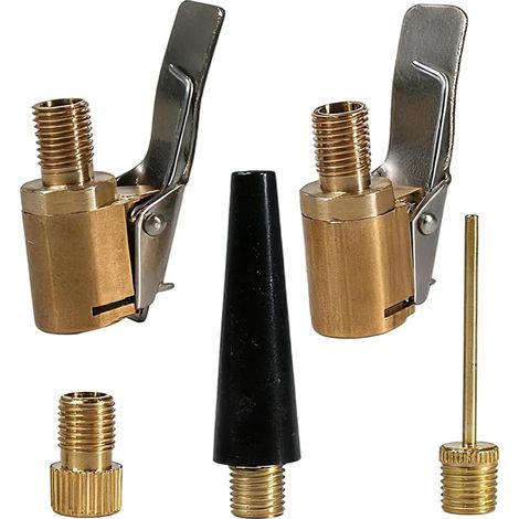 Kit Adaptateur de Valve Multifonction pour et Pompes à air Portables – Compatible pneus de Voiture, pneus de vélo, Ballons de Sport et Accessoires de gonflage (1/5)
