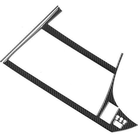 2 Stück Mittelkonsolen-GPS-Display-Rahmenabdeckung mit Carbonfaser-Zierleiste, passend für Prius LHD 2012–2011