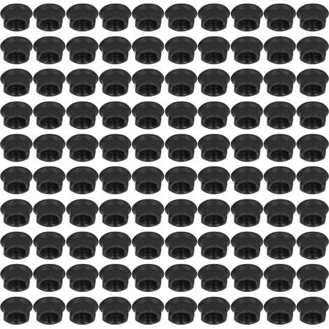 Sechskantmuttern M10 x 1,25 aus Kohlenstoffstahl, 100er-Packung, schwarz, für Benzingeneratoren 168F, 170 und 188 (1/5)
