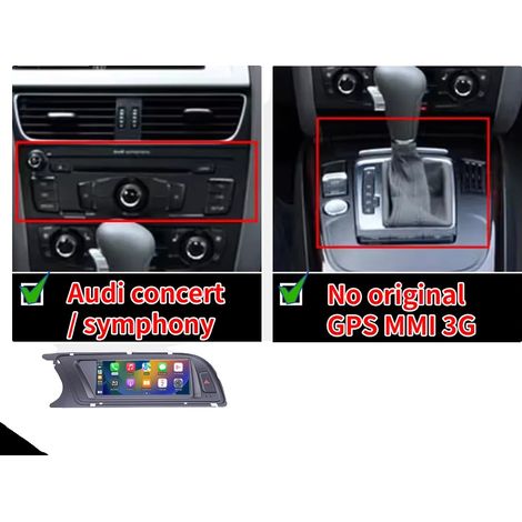 Reproductor multimedia para coche, pantalla de alta resolución, compatible con smartphones, compatible con Audi A4 B8 S4 2009-2016, A4 BAS 2013-2016 (1/2)