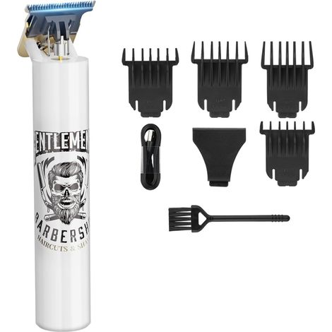 Electric Finish T-Blade Hair Clipper Men Cordless Precision Trimmer 0.2 mm, T-Blade Beard Trimmer for Domestic, 4 Guide Combs (1/5)