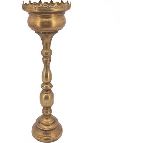 Vimin Box Centrotavola Alti Stretti D 16 Cm H 54 Cm Oro Barocco