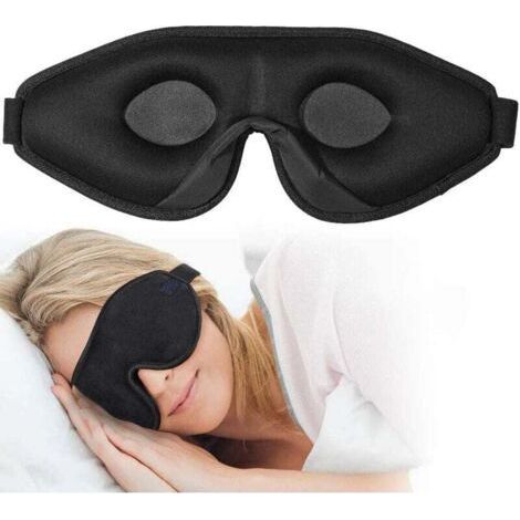 Masque de sommeil 3D pour femmes et hommes, masque de sommeil de qualité supérieure avec un design innovant de narine cachée, bloque la lumière 100% masque pour les yeux, bandeau réglable en (1/5)