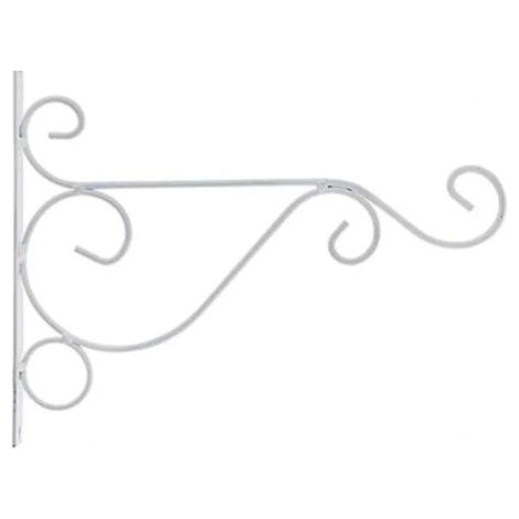 Sollbry Crochets muraux décoratifs en Fer avec vis pour mangeoire à Oiseaux, lanternes, 26 cm Blanc (1/3)