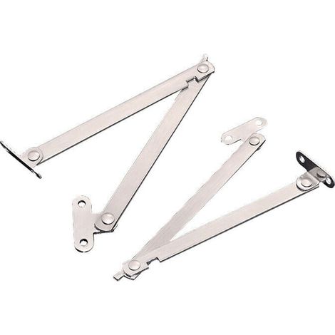 Charnière Meuble 4 pcs Charniere Ascenseur en metal Support Charniere Meuble Réglable Charniè Pliante Argent pour Porte Placard Fênetre (1/4)