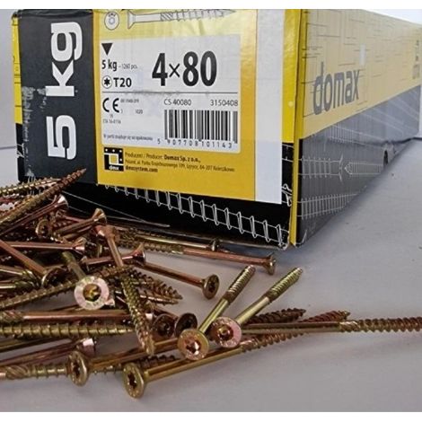 BOITE 5kg - 1255 VIS À TÊTE FRAISÉE 4 x 80, EMPREINTE TORX (1/2)