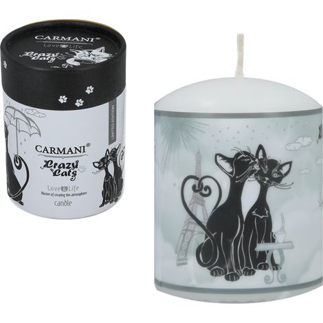 Candela profumata Cat World, candela decorativa per gli amanti dei gatti. (1/3)