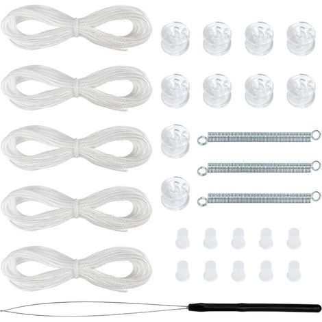 Kit De Réparation Pour Pare-Soleil Plissé - Cordon Nylon 1,5 Mm - Universel Pour Stores Jour/Nuit 2 Et 4 Cordons - 100 Pieds (1/5)