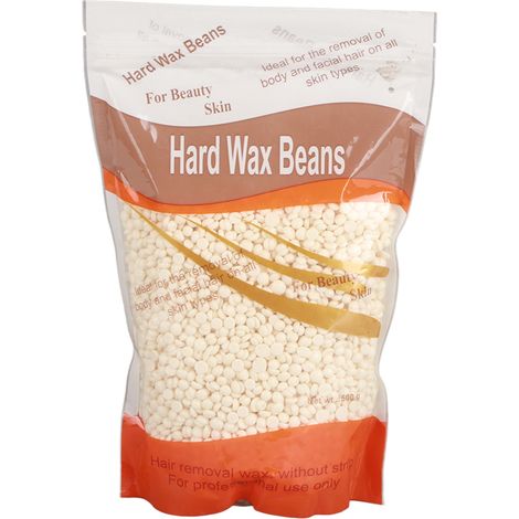 Cire dépilatoire en grains 500g pour visage, jambes, aisselles – haricots de cire blanc laiteux (1/5)