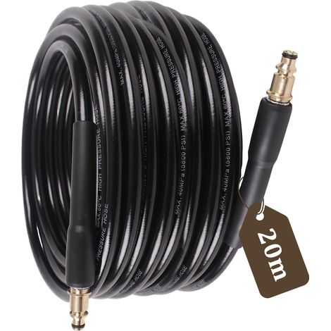 20M Flexible Tuyau Nettoyeur Haute Pression Compatible K Série(K2 K3 K4 K5 K6 K7) Tuyau de Rechange Pression Haute Accessoires avec Tuyaux D'extension Connecteur Rapide Poignée (1/5)