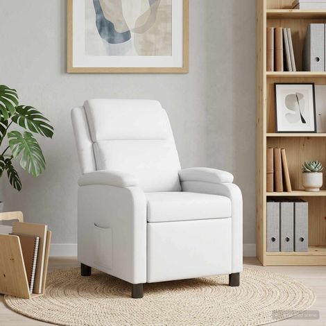vidaXL Fauteuil inclinable Blanc Simili cuir (1/5)
