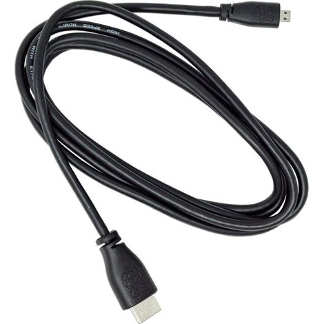 Raspberry Pi® T7733AX HDMI-Kabel Raspberry Pi [1x HDMI-Stecker - 1x HDMI-Stecker D Micro] 2.00 m Sch (1/2)