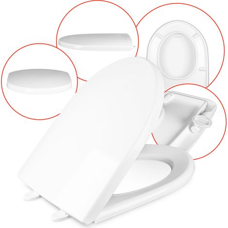 Lunette WC Cersanit Olimpia – Abattant adulte en duroplast – Antibactérienne avec frein de chute – Installation facile