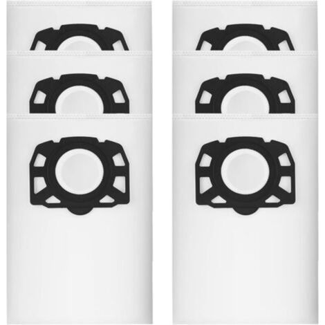 KFI 357 Lot de 6 sacs d'aspirateur pour Kärcher WD2Plus/WD3/KWD1/KWD2/KWD3/MV3/WD3.200-WD3.800M/SE4001/SE4002 (1/5)