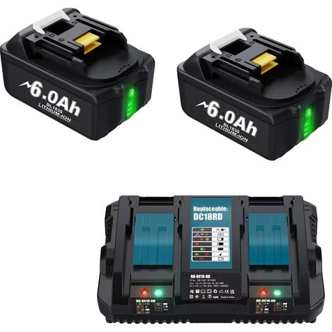 Batterie Rechargeable, Capacité de 6000mAh, Tension de 18V, Compatibilité Polyvalente, Ensemble 2 (1/2)