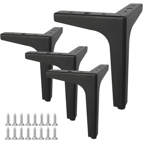[JAMAIS UTILISÉ] pieds de meubles triangulaires de 10 cm, pieds de remplacement pour canapé, pieds en métal, pour chaises, tables, armoires, lits, penderies, canapés, tables de chevet, meubles TV, tir (1/5)