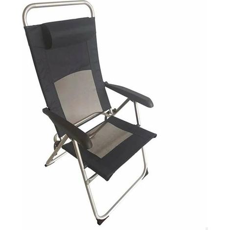 Silla plegable Aktive gris cómoda para jardín