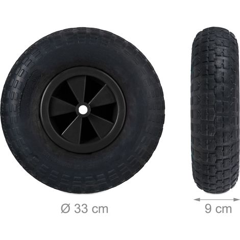 Werka Pro Luftreifen 10 Zoll – Versetzte Achse, Bohrung 20 Mm, Für Sackkarren, Bollerwagen & Anhänger, Galvanisiert Grau