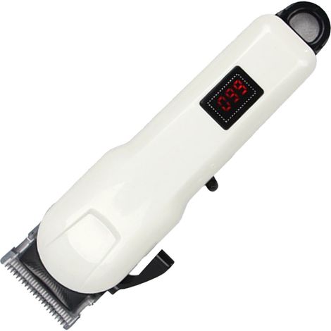 Tondeuse à cheveux adulte enfant rechargeable acier inoxydable LCD coupe-cheveux avec peignes guides prise US 110V (1/5)