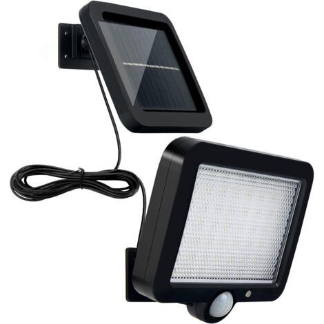 Lampe Solaire Extérieur avec Détecteur de Mouvement, 56 LED Lumière Solaire Extérieur de 3 Modes Éclairage à 120°, Étanche IP65 Mural pour Jardin avec 5m Câble (1/5)