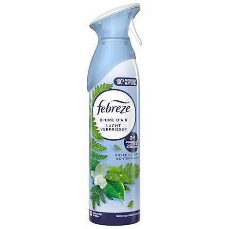 Désodorisant Febreze Brume d'air Rosée du matin - Aérosol 185 ml (1/5)