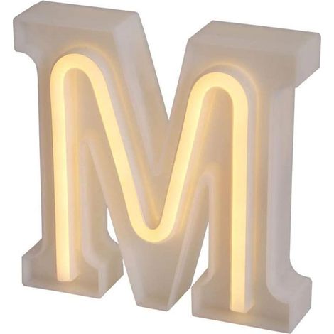 Lettere luminose neon a led luci alfabeto M luminoso per decorazione casa compleanni nozze festa bar eventi luce calda (1/5)