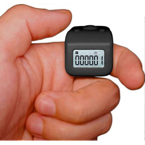 Compteur de doigts rechargeable, compteur de tours étanche IPX8, compteur de chapelet numérique silencieux à 6 canaux avec LED pour la prière, la natation, le tricot, cadeau, pcy (1/5)