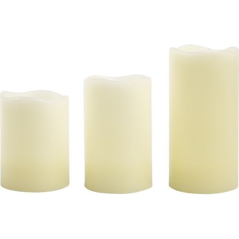 Pack de 3 Velas LED Cera Natural