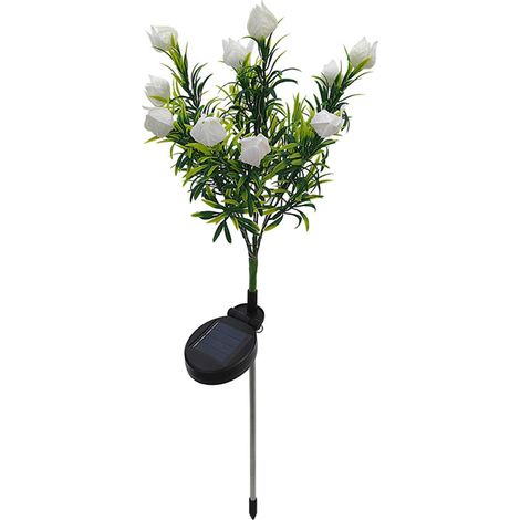 Solarbetriebene, blumenförmige Lichterkette, 42 farbige LEDs, wasserdicht, für Garten, Terrasse oder Patio. (1/4)