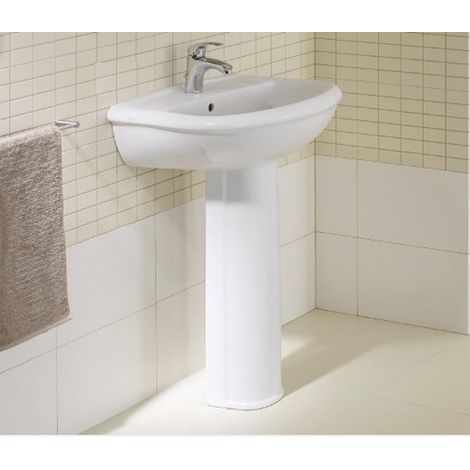 SANITANA REGINA Lavabo Con Pedestal 60 cm Blanco - ref: S100822172000+S100821000000 (1/2)