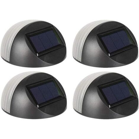 Solar-Außenlampe, Solar-Gartenleuchten, Solar-Außenbeleuchtung, Solar-Zaunleuchten, 4 Stück.