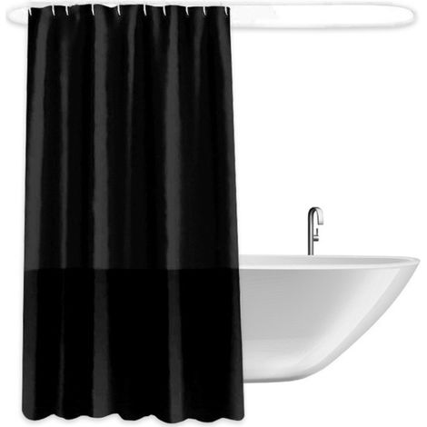 Doublure de rideau de douche en plastique PEVA Doublure de douche résistante à la moisissure avec 12 crochets (1/4)