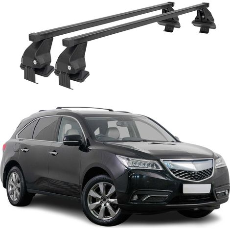 OMAC Barres de toit transversales en acier pour Acura MDX 2014-2020 – Antivol inclus – Testées City Crash – DIN 75302:2019 – ISO/PAS 11154:2006 – Charge max 50 kg Noir (1/4)