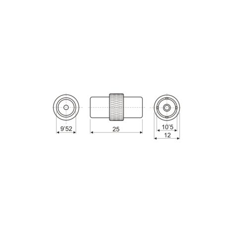 Adaptador Prolongador TV/PAL. Macho a Hembra Electro DH. 10.552/MF 8430552010646 (1/2)