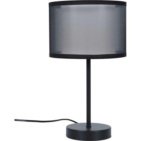 Lampe à Poser en Métal "Double" 31cm Noir (1/5)
